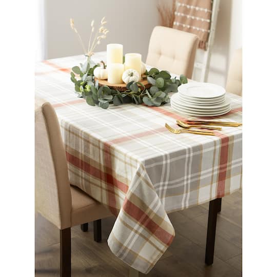 DII Thanksgiving Plaid Table Runner – 14x72 Inches, 100% Cotton, Machine Washable, Seasonal Decor